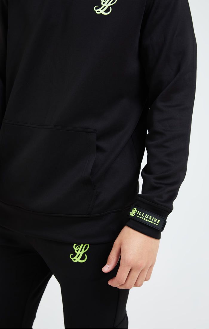 Illusive London Element Overhead Hoodie - Black & Green sold by Siksilk product image thumbnail 2