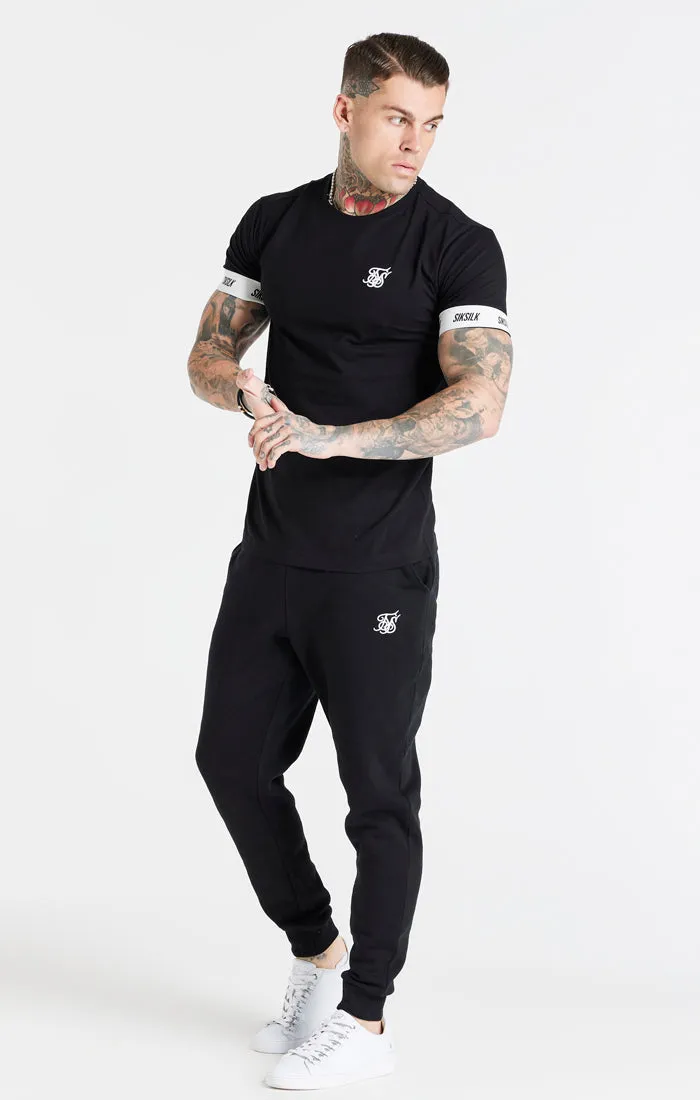 Black Essential Elastic Cuff T-Shirt sold by Siksilk product image thumbnail 4