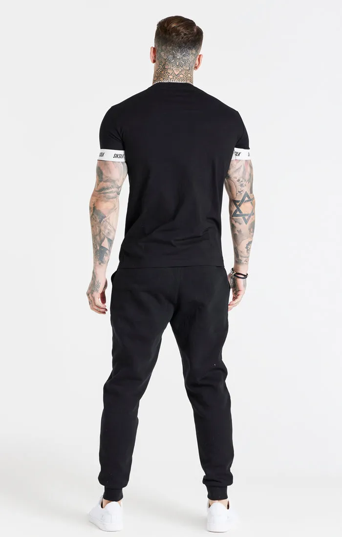 Black Essential Elastic Cuff T-Shirt sold by Siksilk product image thumbnail 5