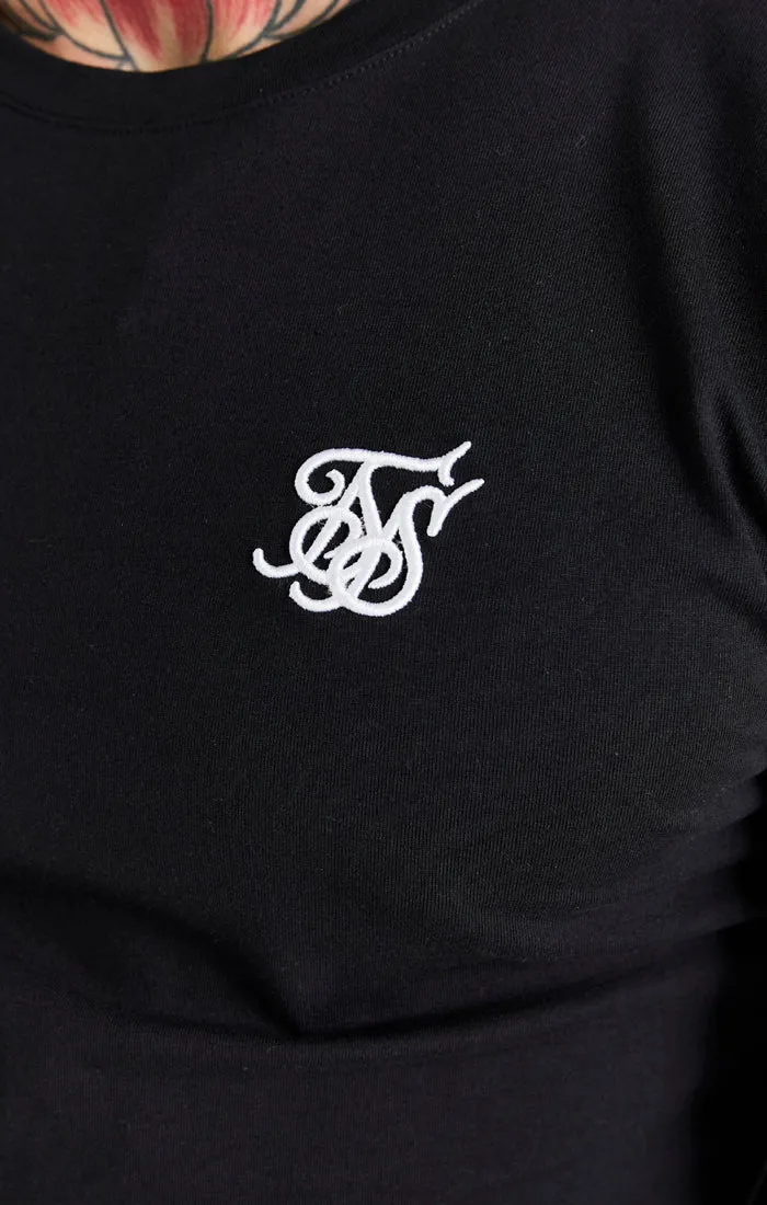 Black Essential Elastic Cuff T-Shirt sold by Siksilk product image thumbnail 2
