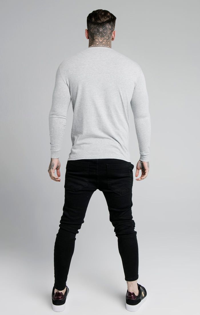 Grey Marl Essential Muscle Fit T-Shirt sold by Siksilk product image thumbnail 5