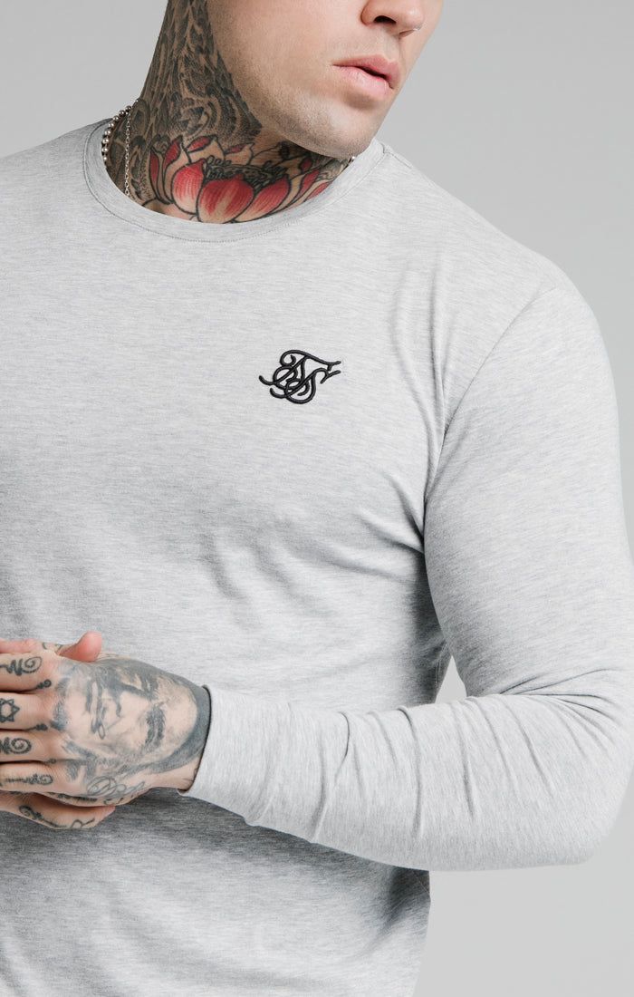 Grey Marl Essential Muscle Fit T-Shirt sold by Siksilk product image thumbnail 2