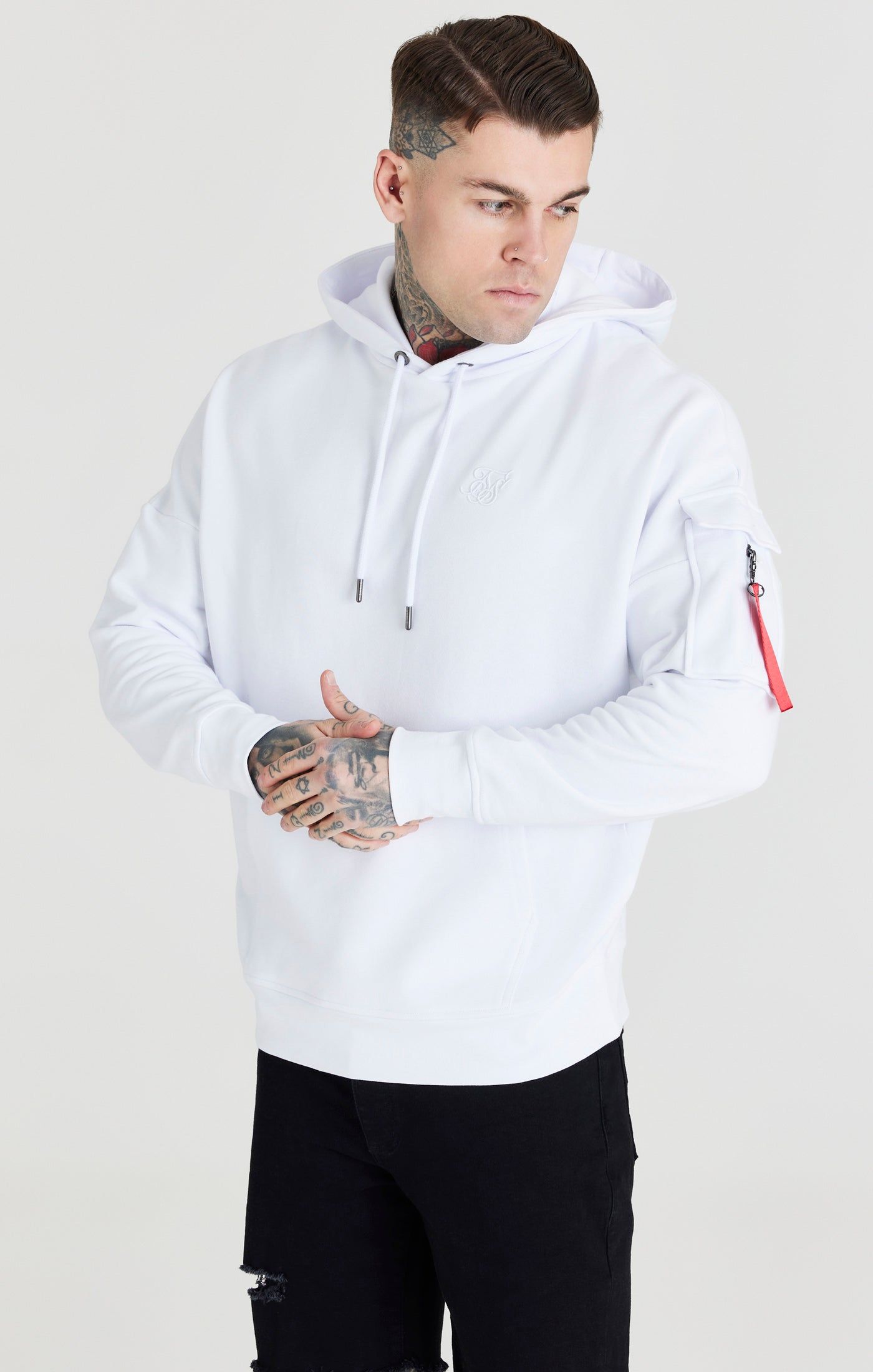 White Overhead Flight Hoodie sold by Siksilk