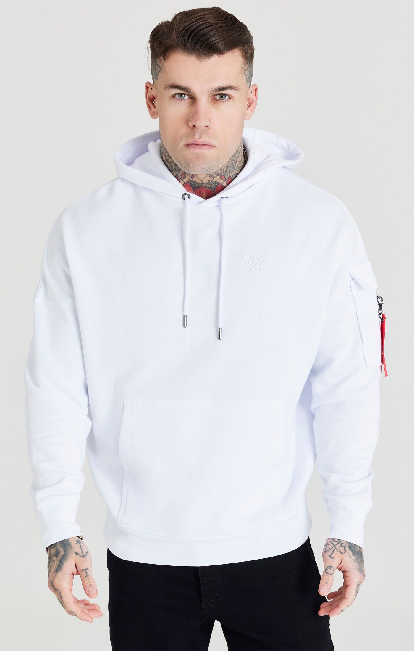 White Overhead Flight Hoodie sold by Siksilk product image thumbnail 5