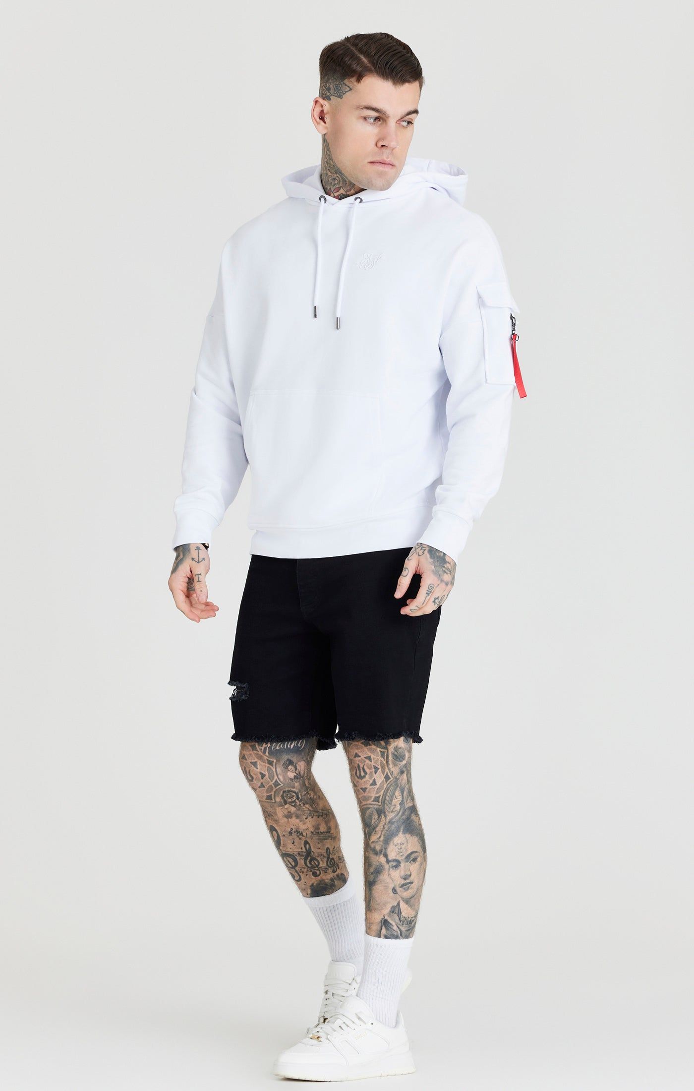 White Overhead Flight Hoodie sold by Siksilk product image thumbnail 2