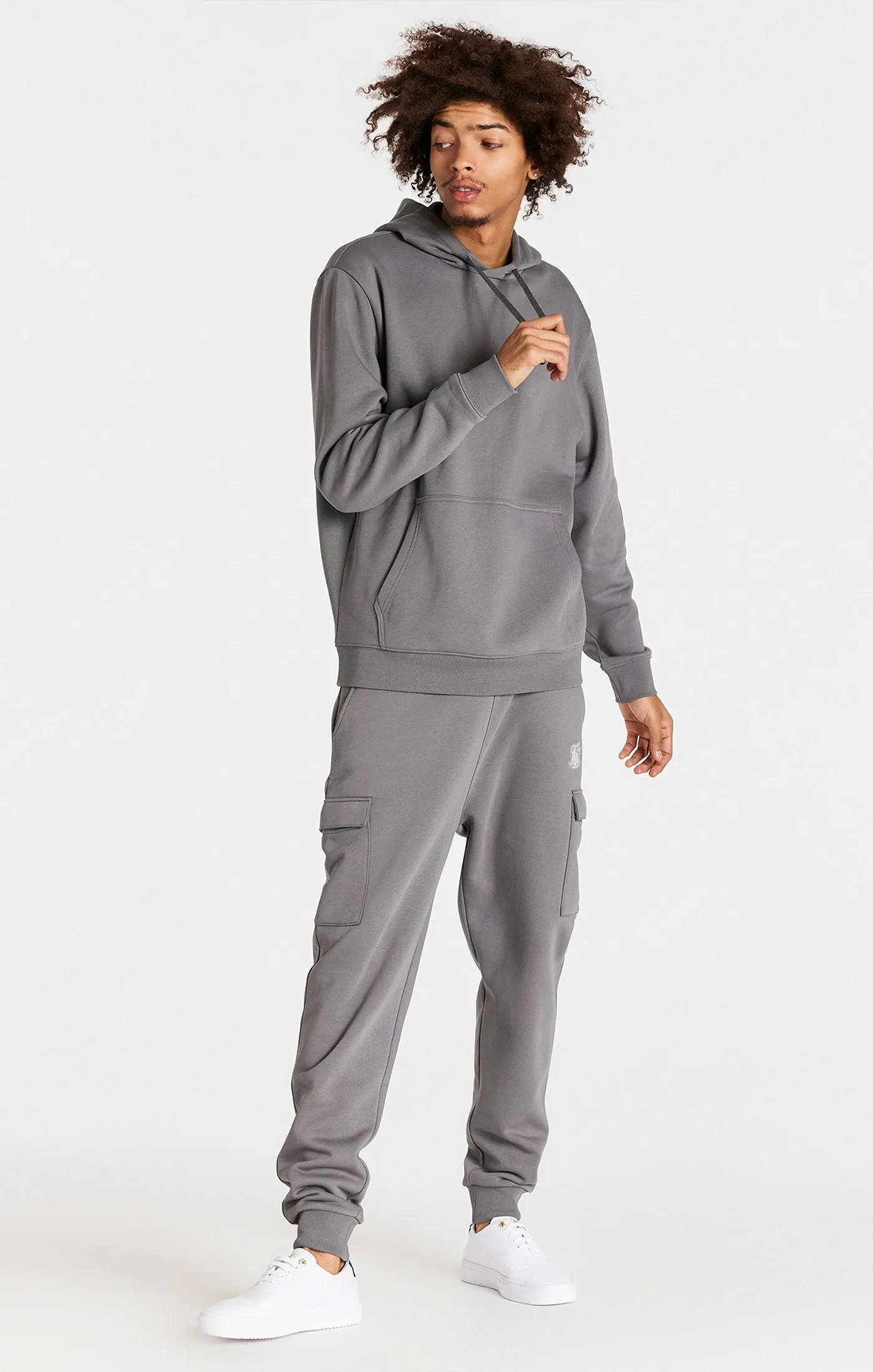 Grey Cargo Fleece Jogger sold by Siksilk product image thumbnail 3
