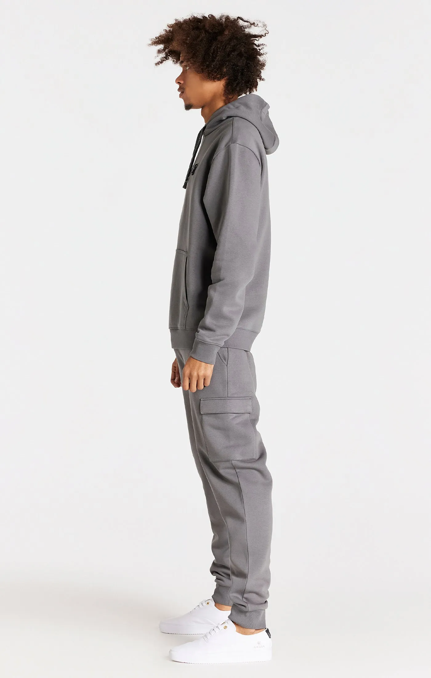 Grey Cargo Fleece Jogger sold by Siksilk product image thumbnail 4