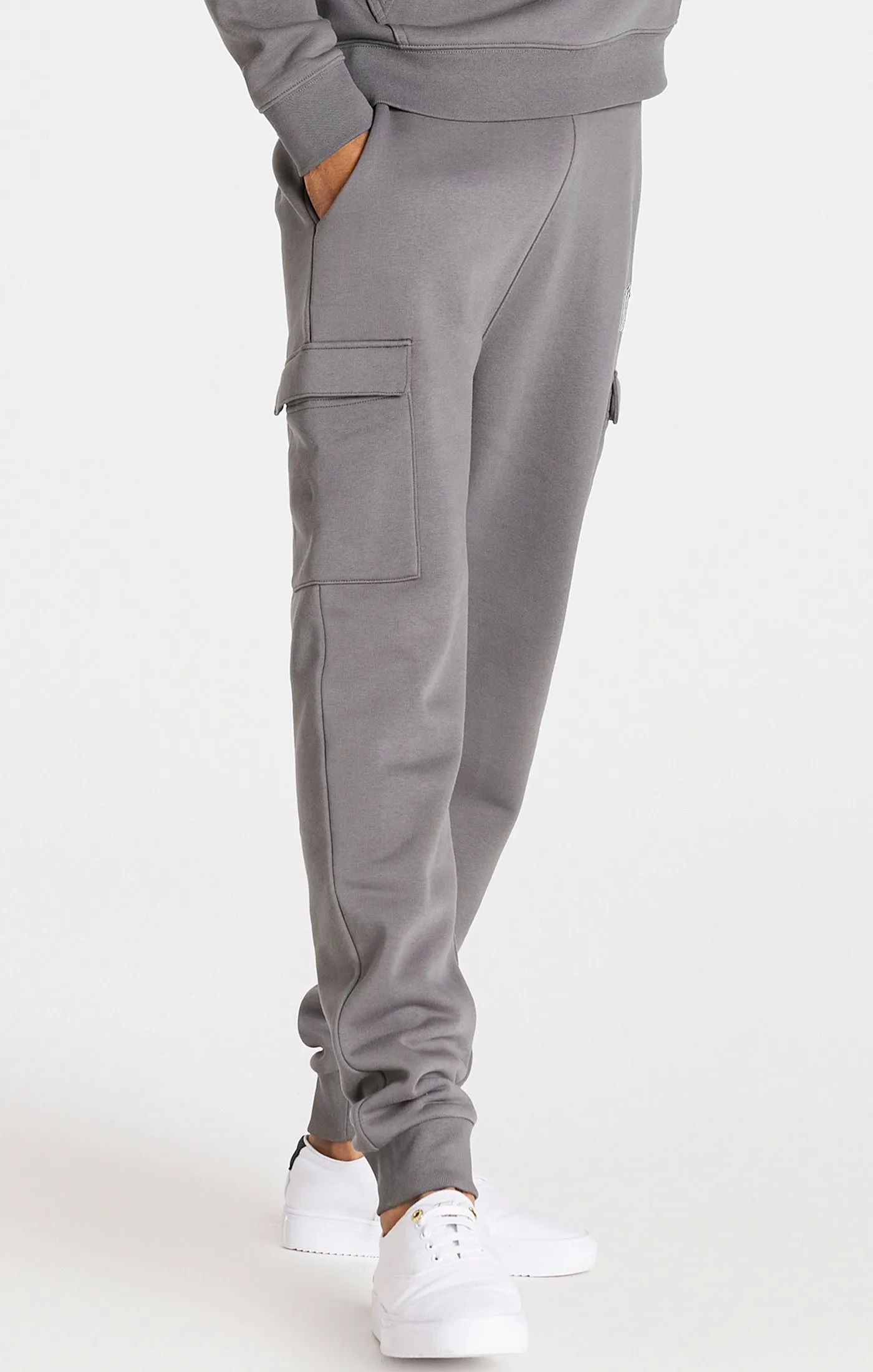Grey Cargo Fleece Jogger sold by Siksilk product image thumbnail 2