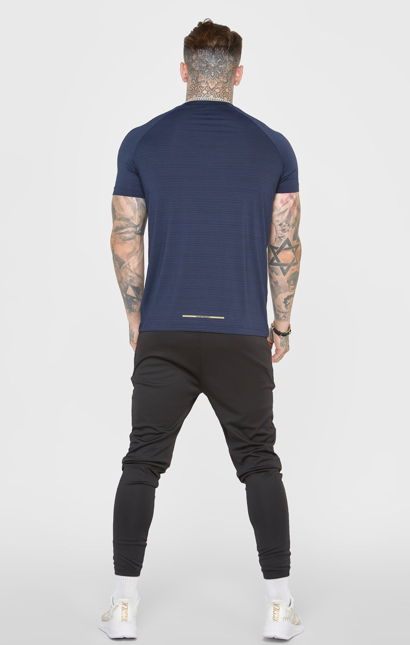 Navy Sports Textured Look T-Shirt sold by Siksilk product image thumbnail 5