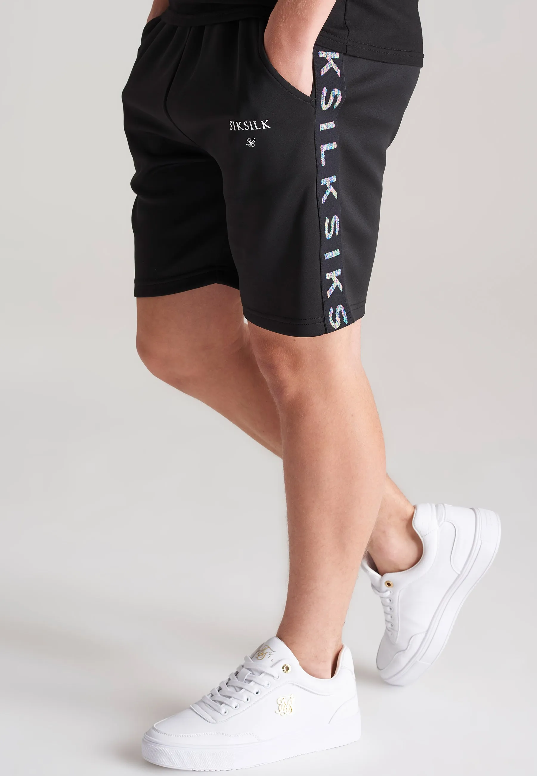 Boys Black Taped Short sold by Siksilk
