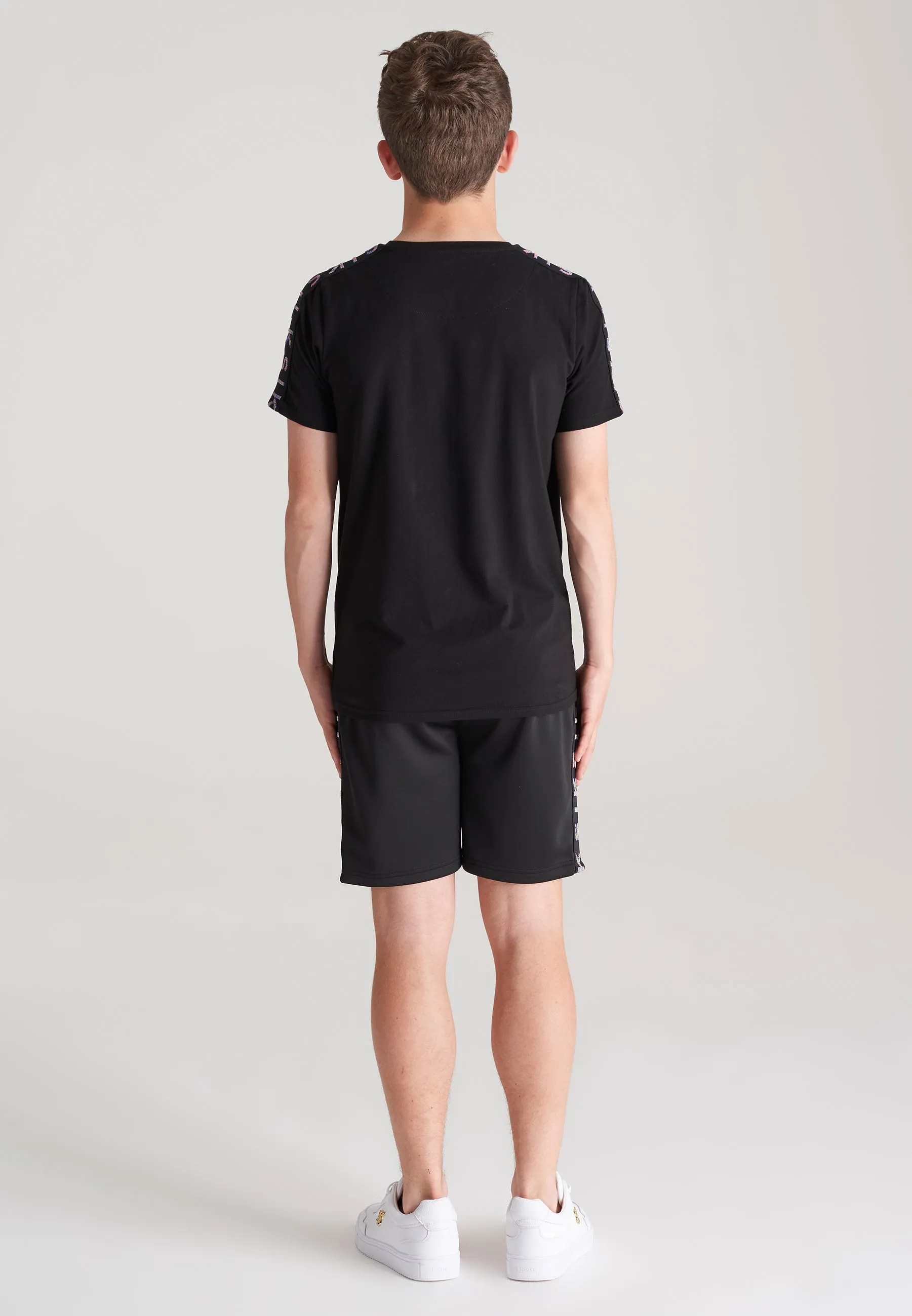 Boys Black Taped Short sold by Siksilk product image thumbnail 5