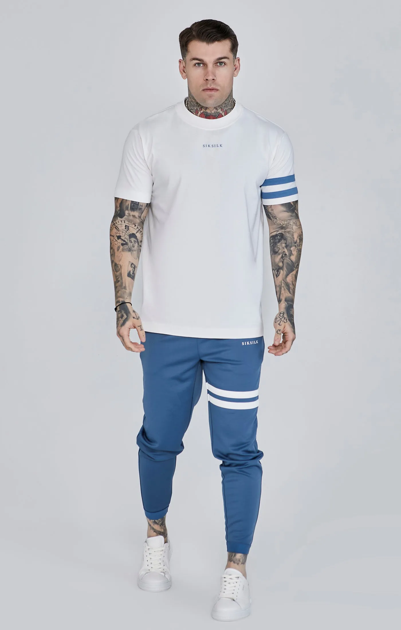 Blue Muscle Fit Joggers sold by Siksilk product image thumbnail 2