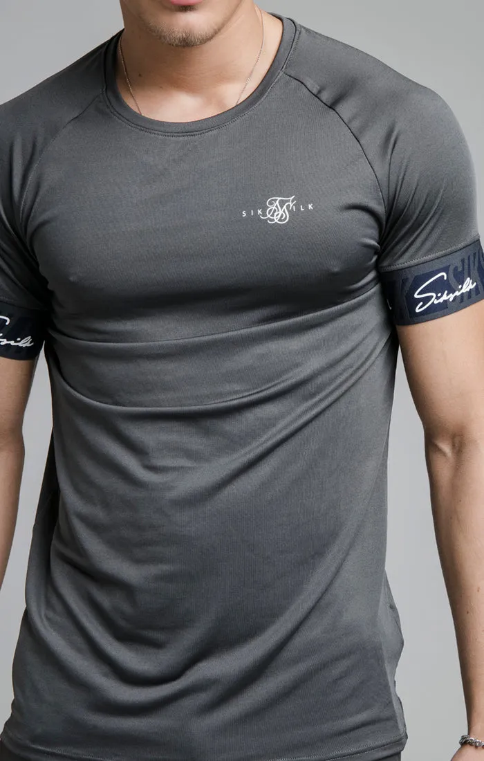 Grey Elastic Cuff T-Shirt sold by Siksilk product image thumbnail 2