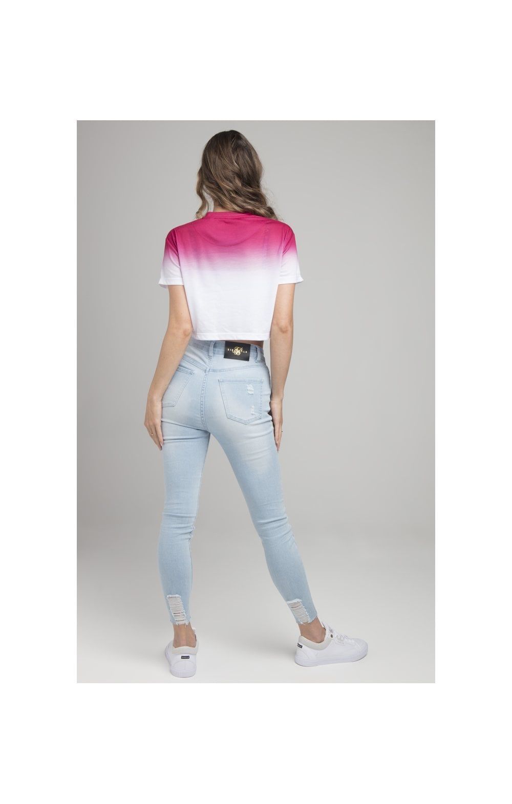 SikSilk High Fade Crop Tee - Pink & White sold by Siksilk product image thumbnail 5