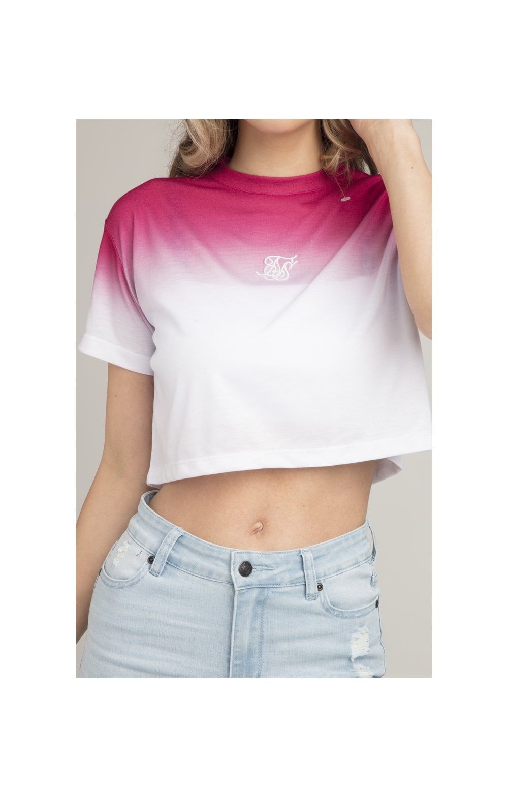 SikSilk High Fade Crop Tee - Pink & White sold by Siksilk product image thumbnail 2