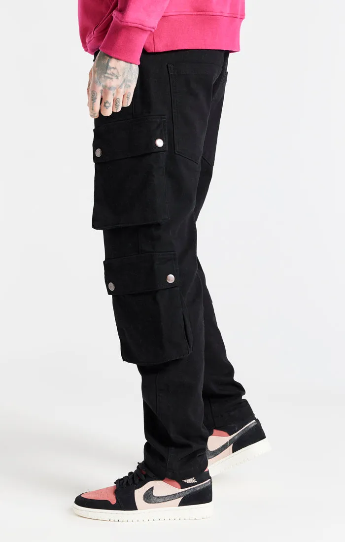 Black Loose Fit Cargo Pant sold by Siksilk product image thumbnail 2