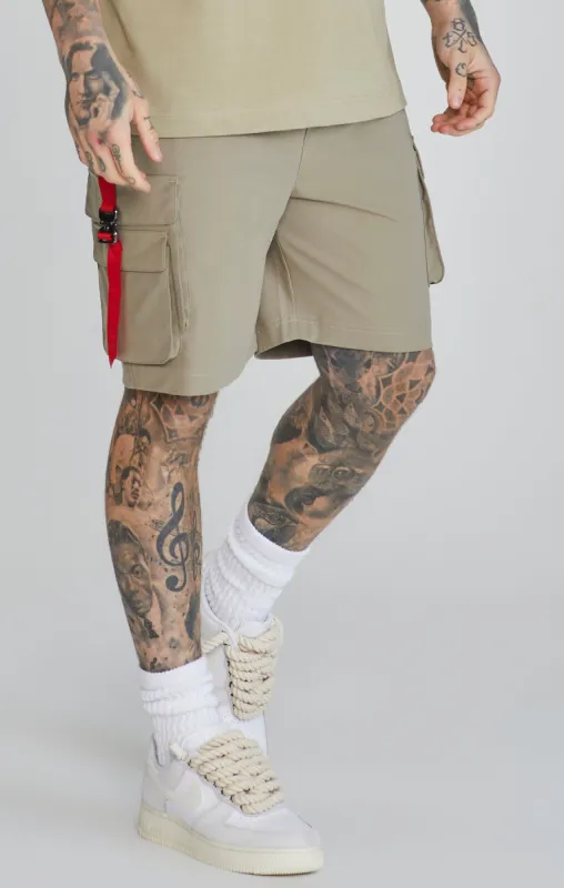 Khaki Cargo Shorts sold by Siksilk