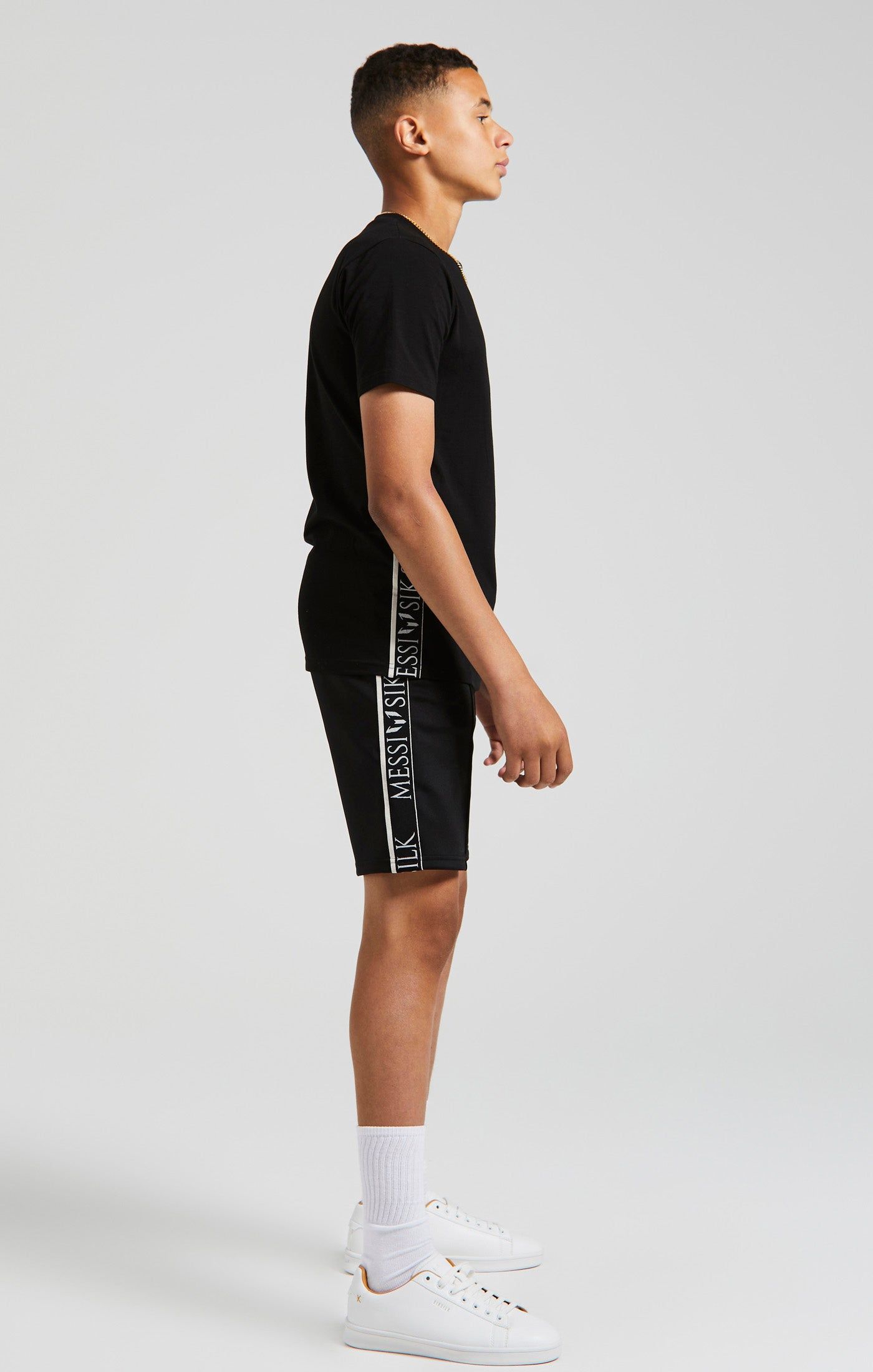 Boys Messi x SikSilk Black Taped Short sold by Siksilk product image thumbnail 7