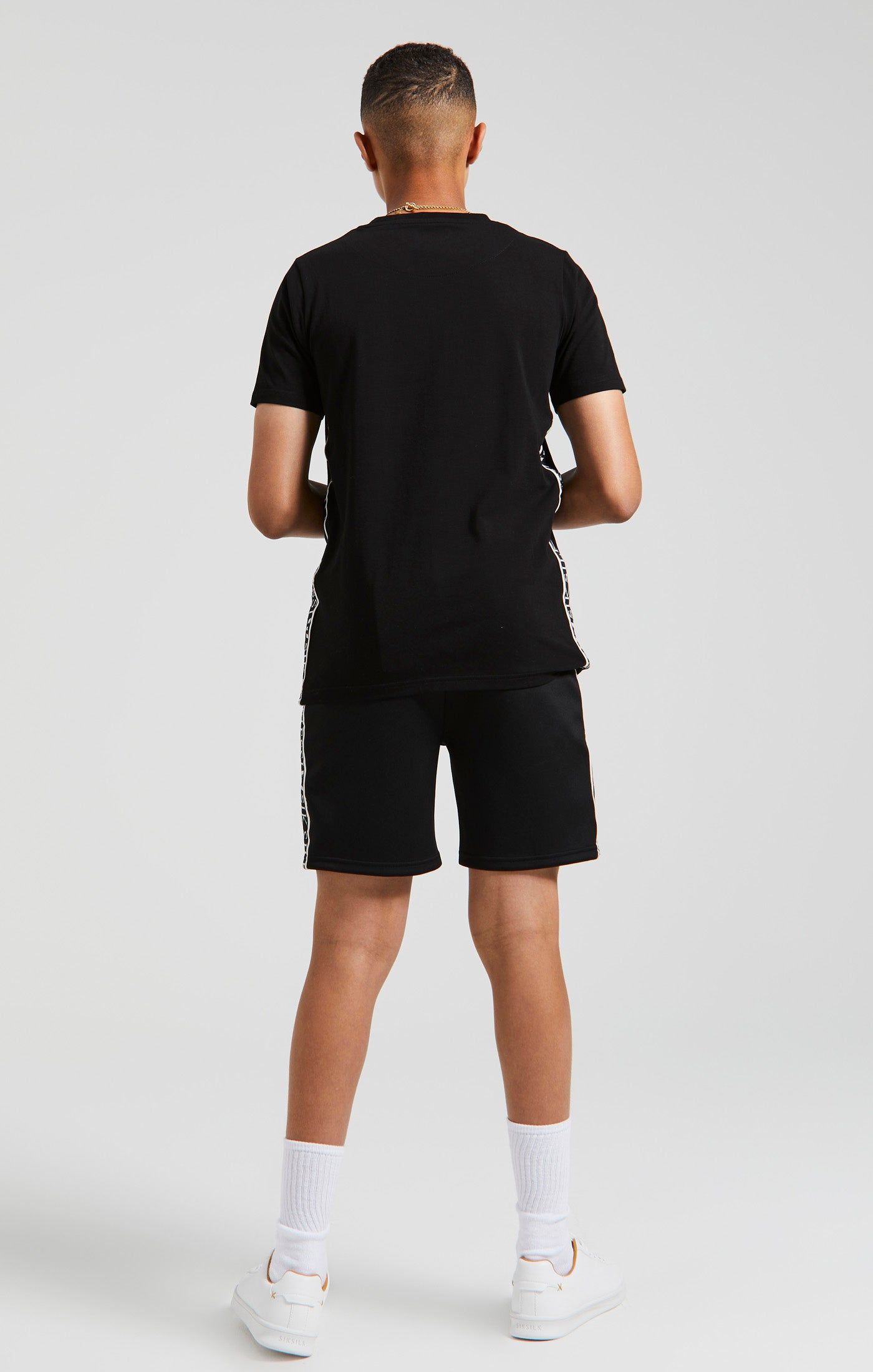 Boys Messi x SikSilk Black Taped Short sold by Siksilk product image thumbnail 8