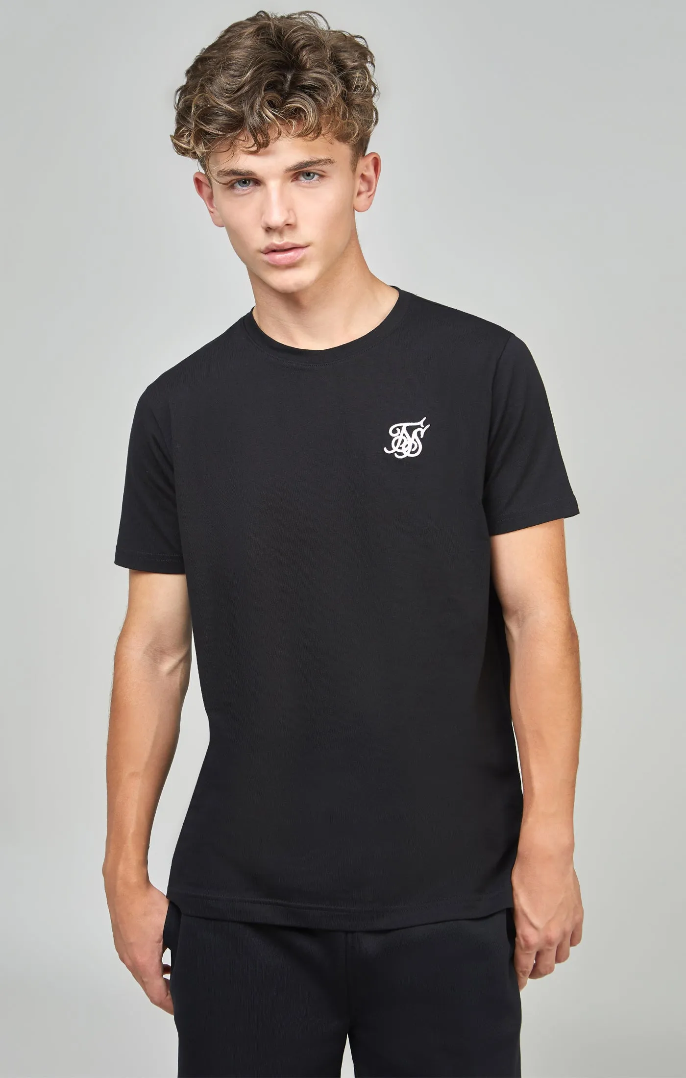 Boys Black Essentials T-Shirt sold by Siksilk