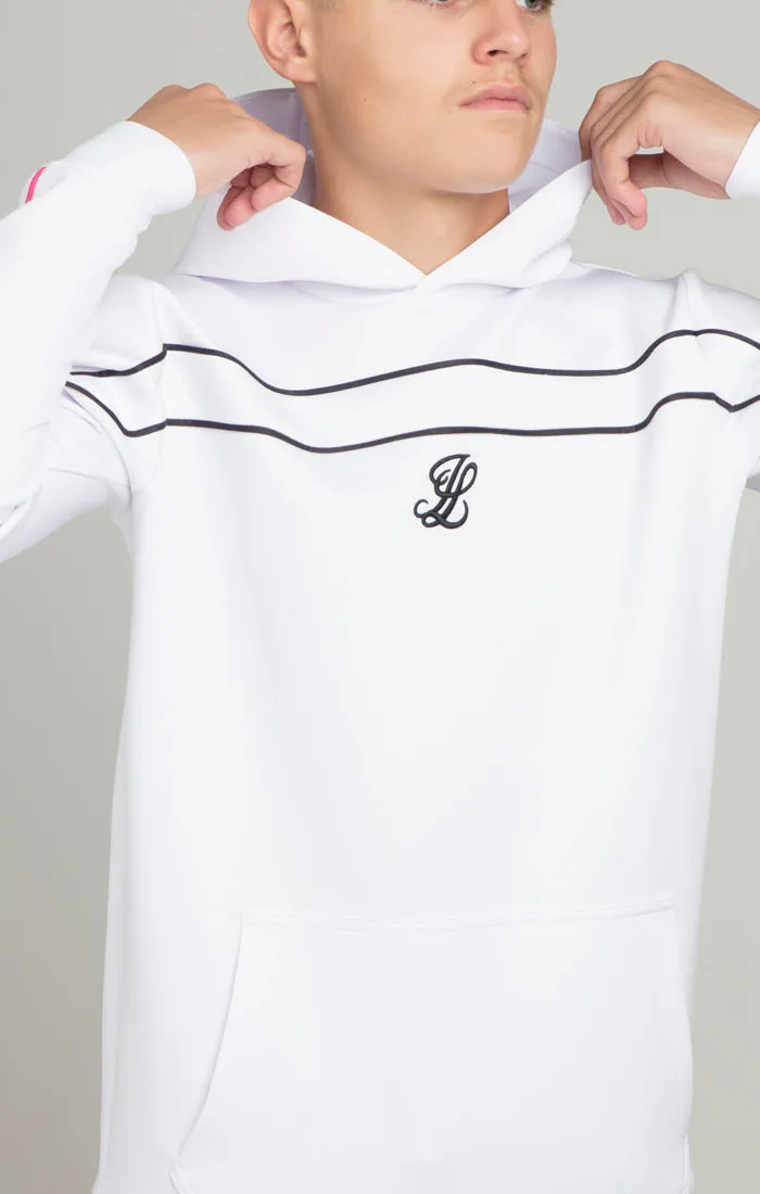 Illusive London Fade Piping Hoodie - White sold by Siksilk product image thumbnail 5