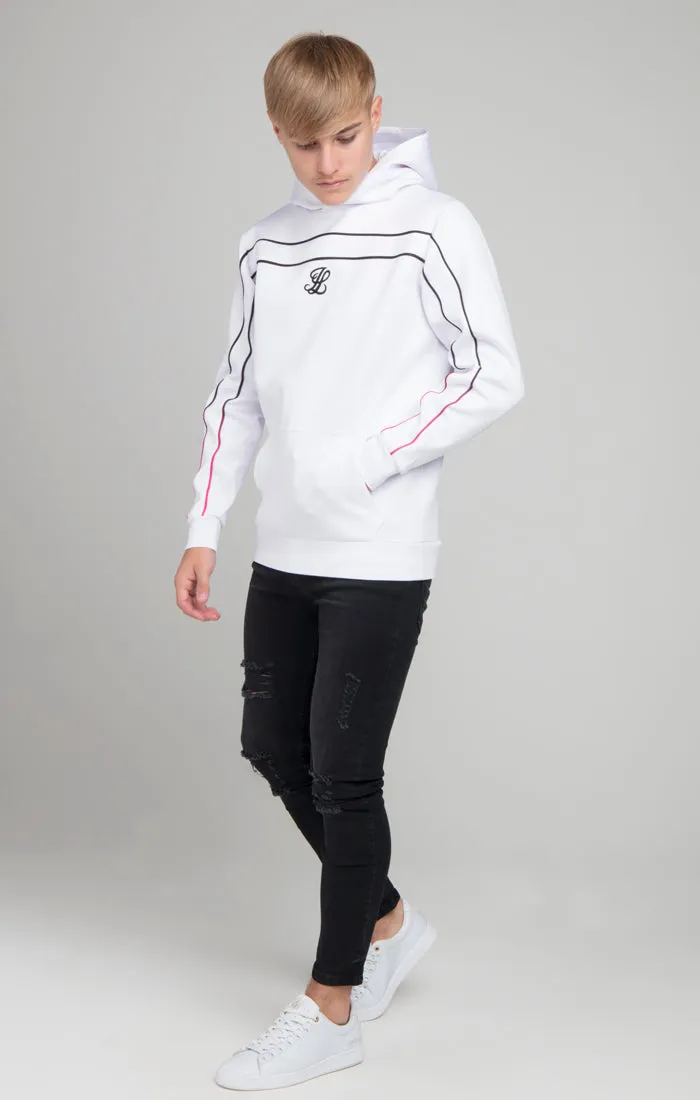 Illusive London Fade Piping Hoodie - White sold by Siksilk product image thumbnail 4