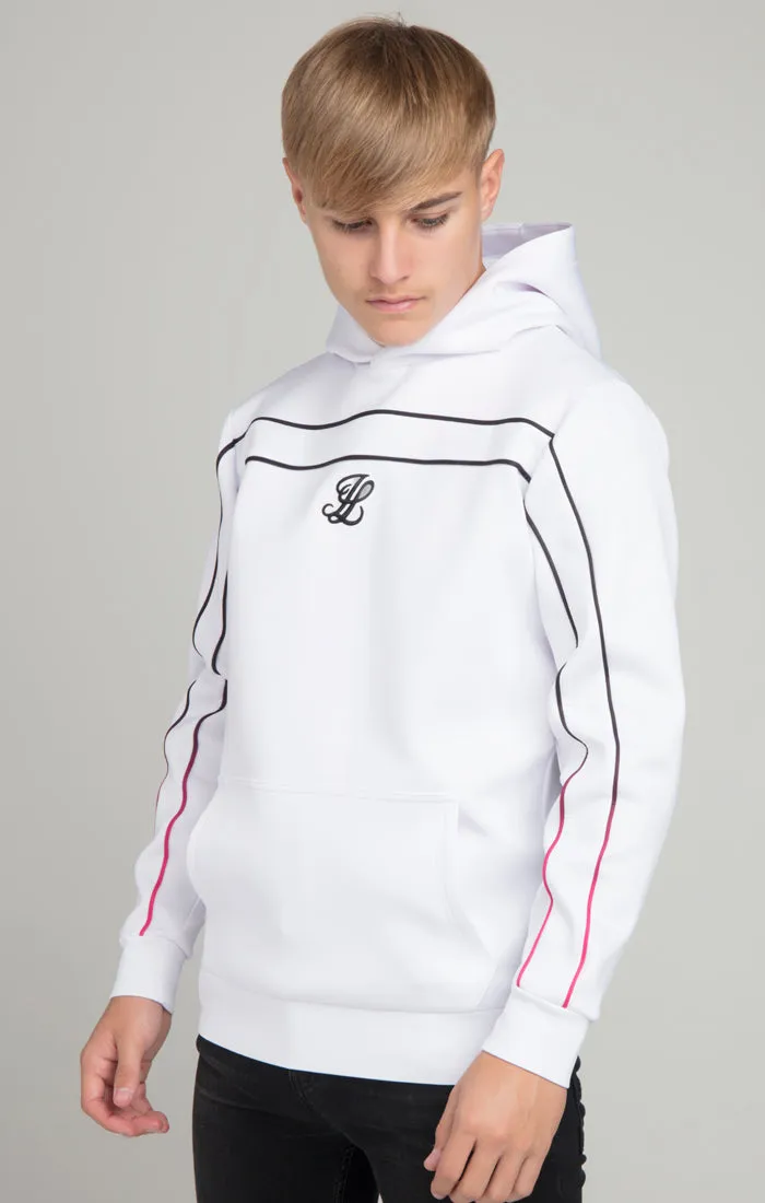 Illusive London Fade Piping Hoodie - White sold by Siksilk