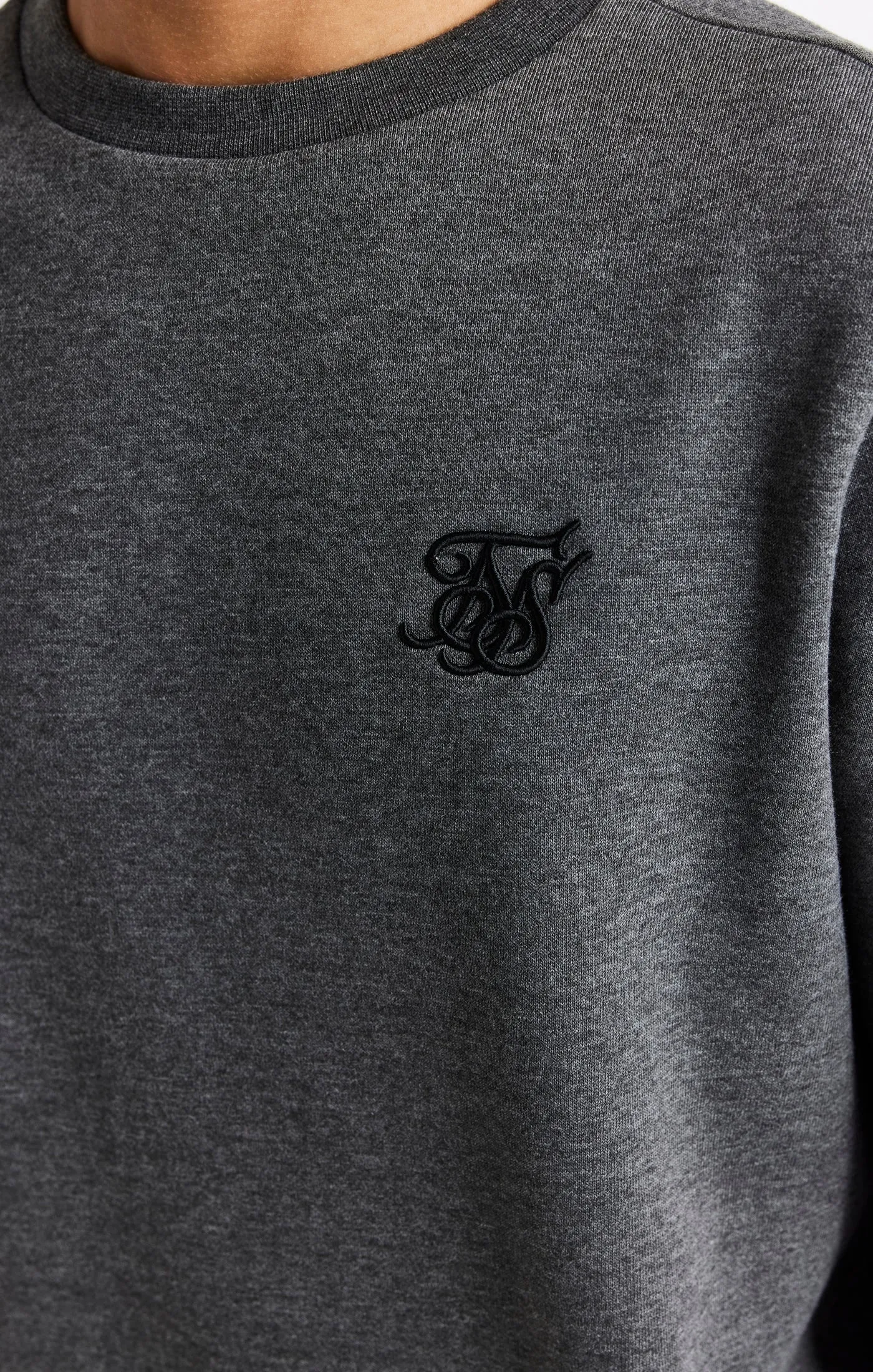 Boys Dark Grey Marl Crew Sweatshirt sold by Siksilk product image thumbnail 2