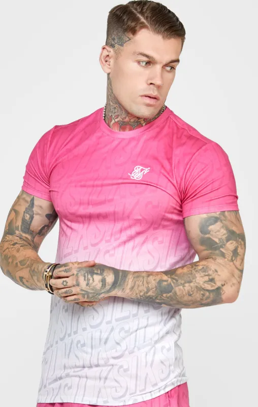Pink Fade Muscle Fit T-Shirt sold by Siksilk