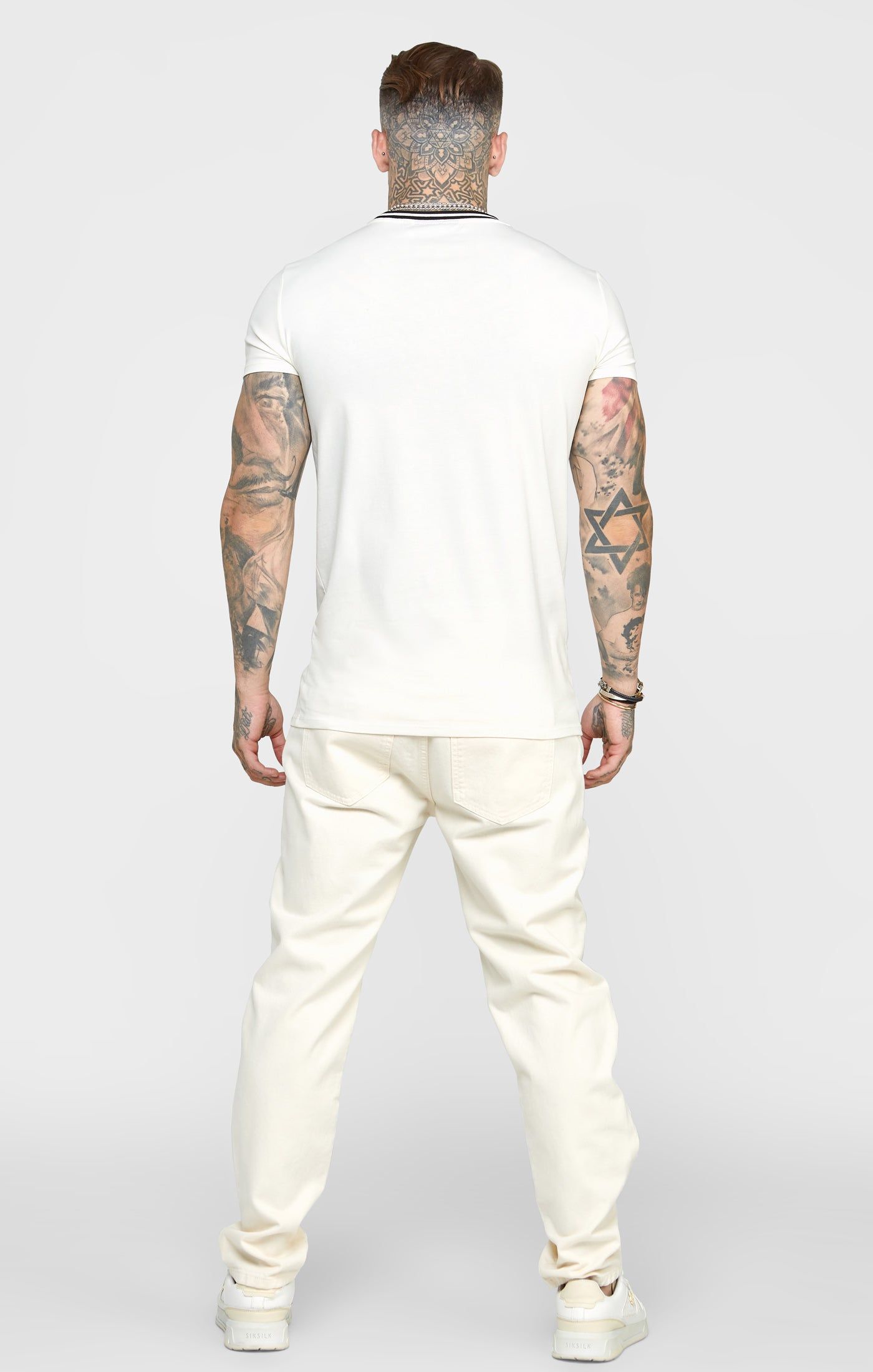 Ecru Relaxed Fit Denim Jean sold by Siksilk product image thumbnail 5