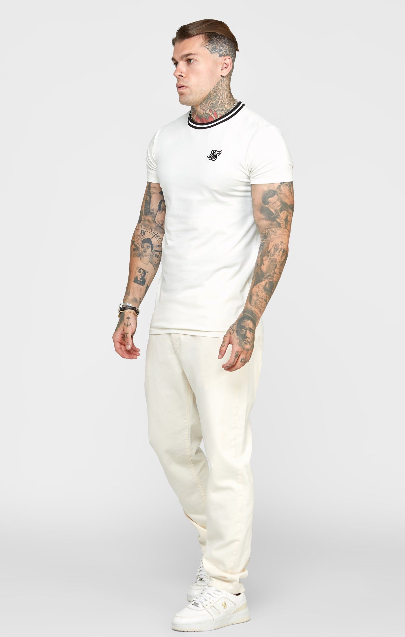 Ecru Relaxed Fit Denim Jean sold by Siksilk product image thumbnail 3