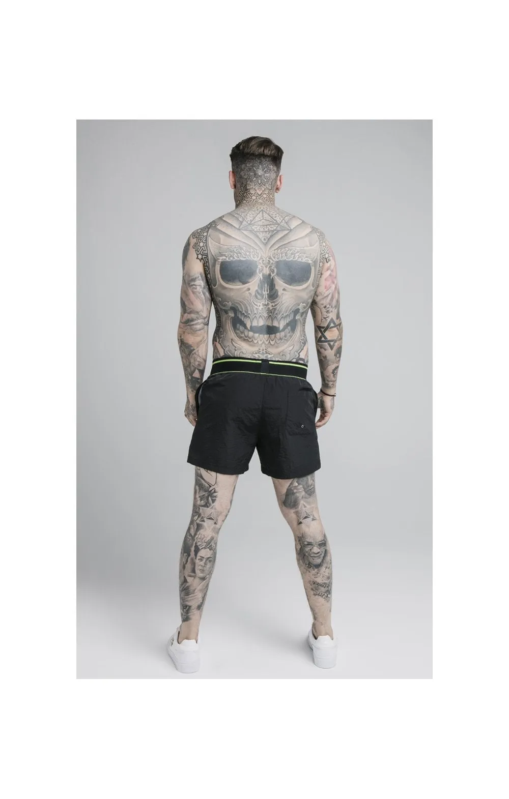 SikSilk Adapt Crushed Nylon Swim Shorts - Black sold by Siksilk product image thumbnail 4
