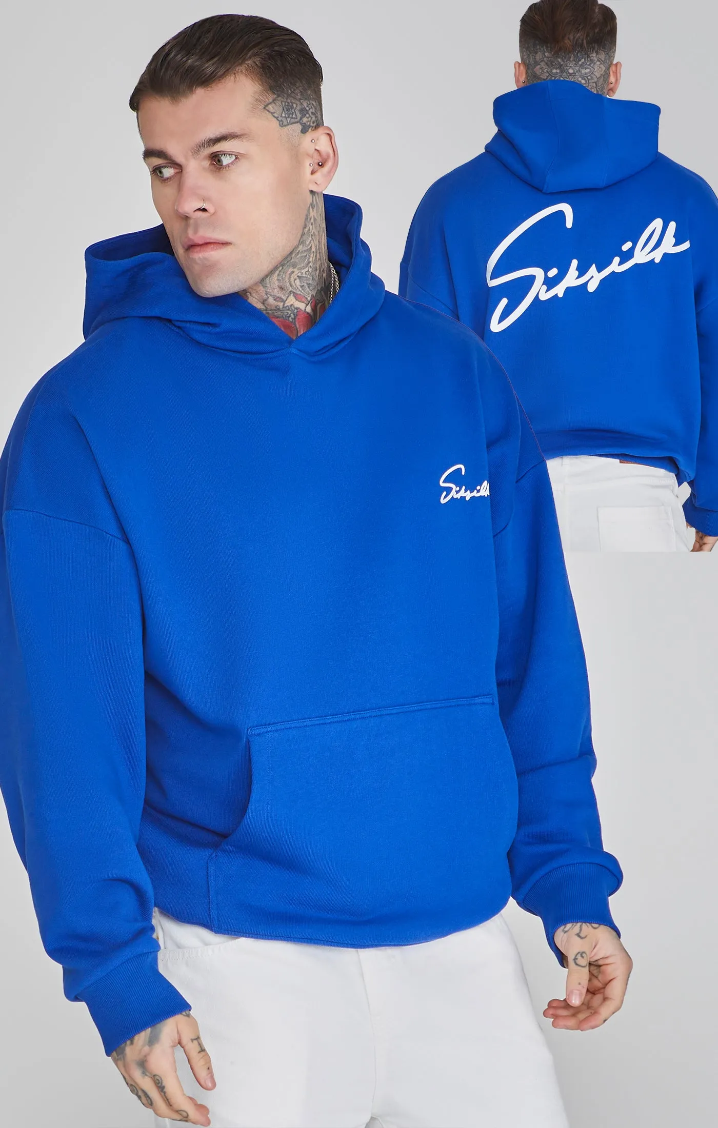 Blue Script Hoodie sold by Siksilk