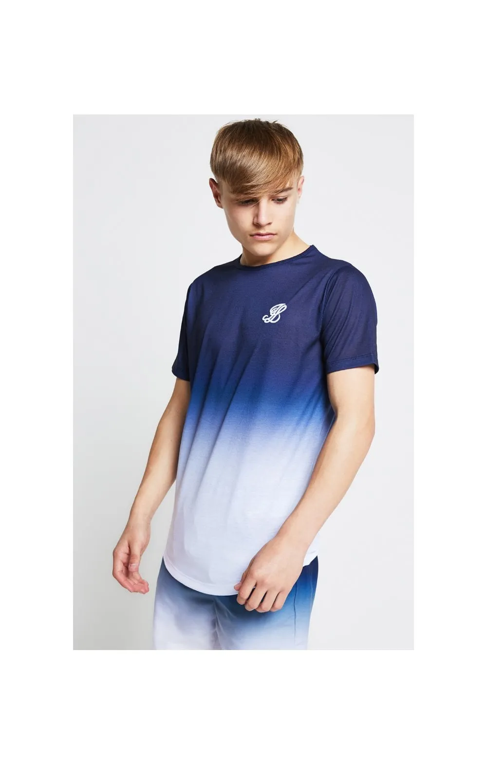 Illusive London Fade Tee - Navy & White sold by Siksilk