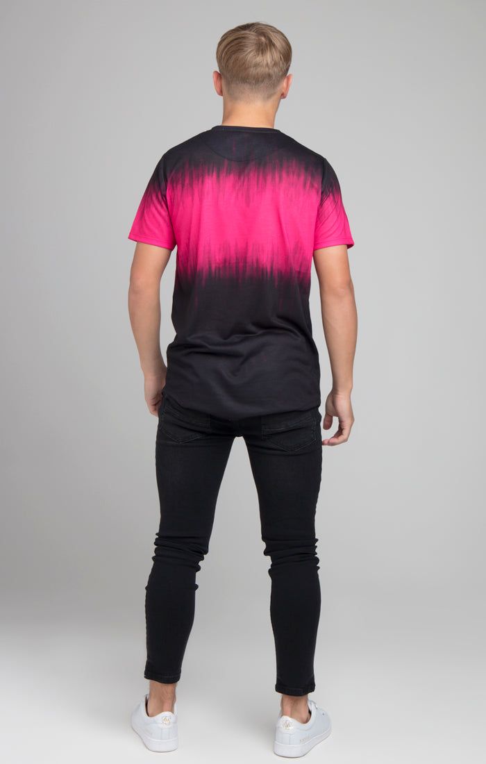 Illusive London Tie Dye Fade Tee - Black & Pink sold by Siksilk product image thumbnail 5
