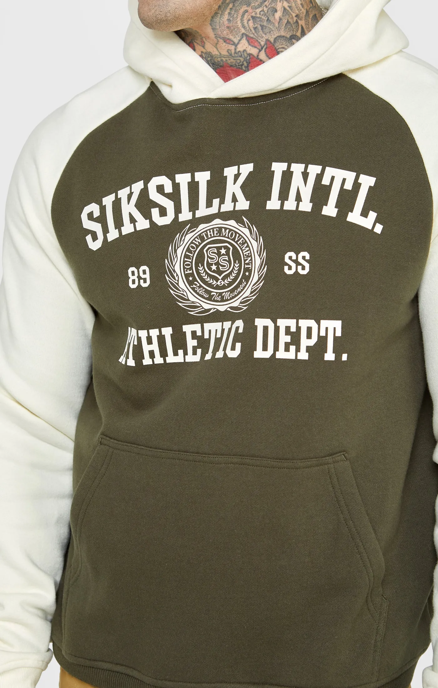 Khaki Raglan Oversized Hoodie sold by Siksilk product image thumbnail 2