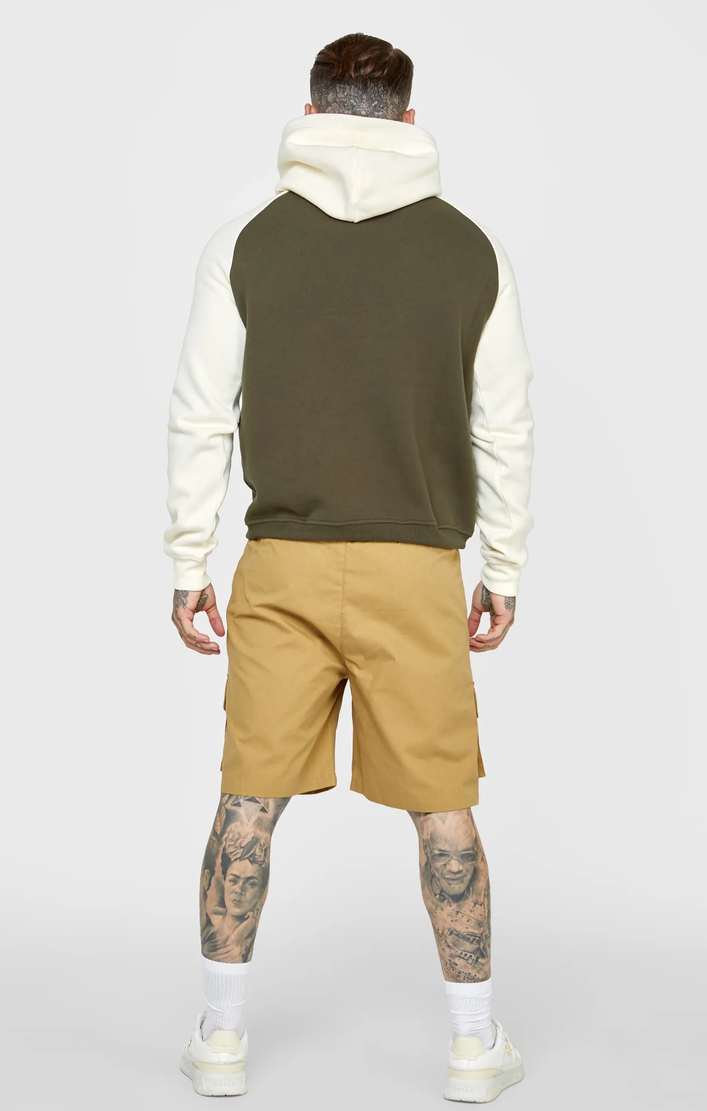 Khaki Raglan Oversized Hoodie sold by Siksilk product image thumbnail 5