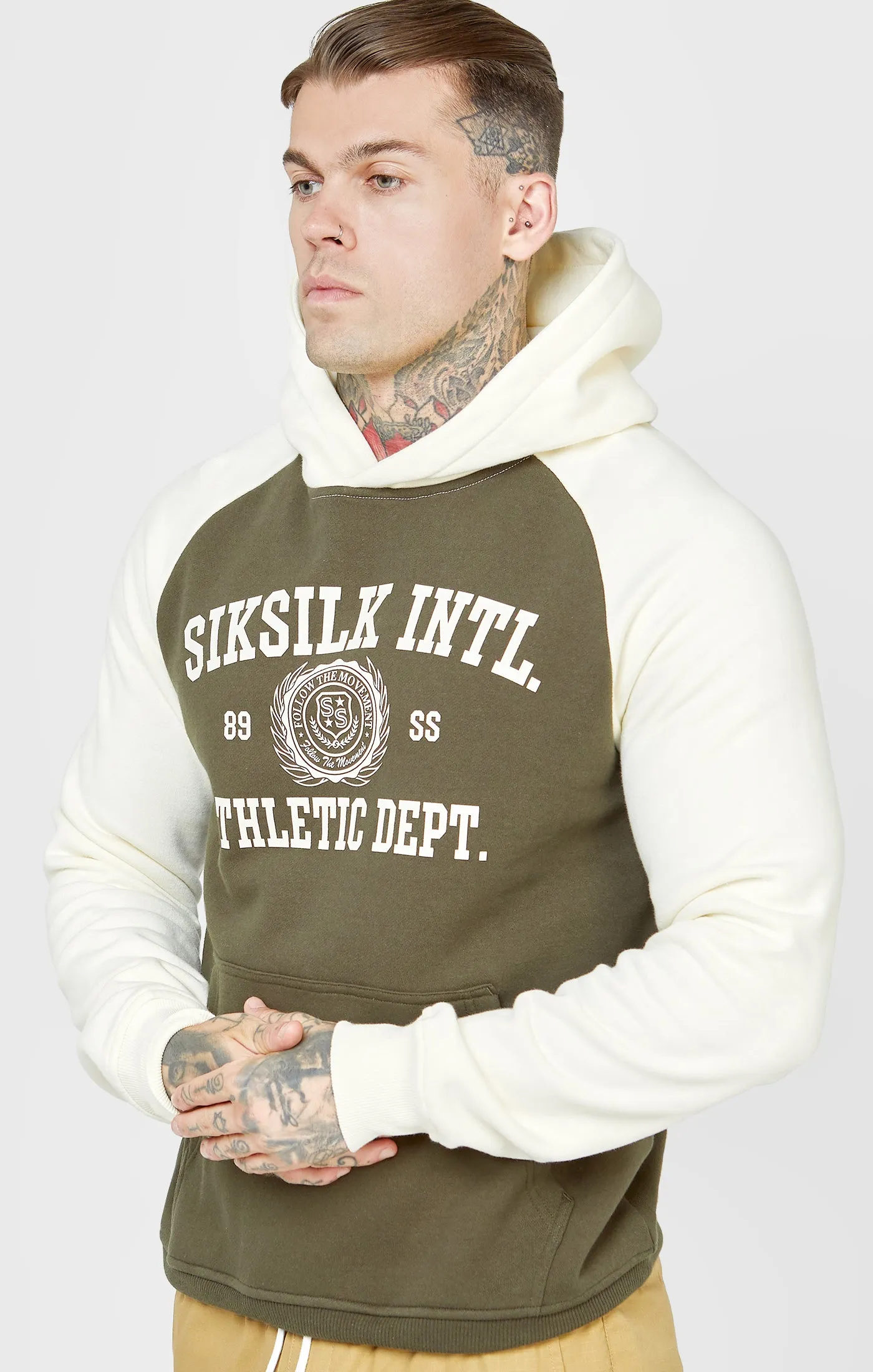 Khaki Raglan Oversized Hoodie sold by Siksilk