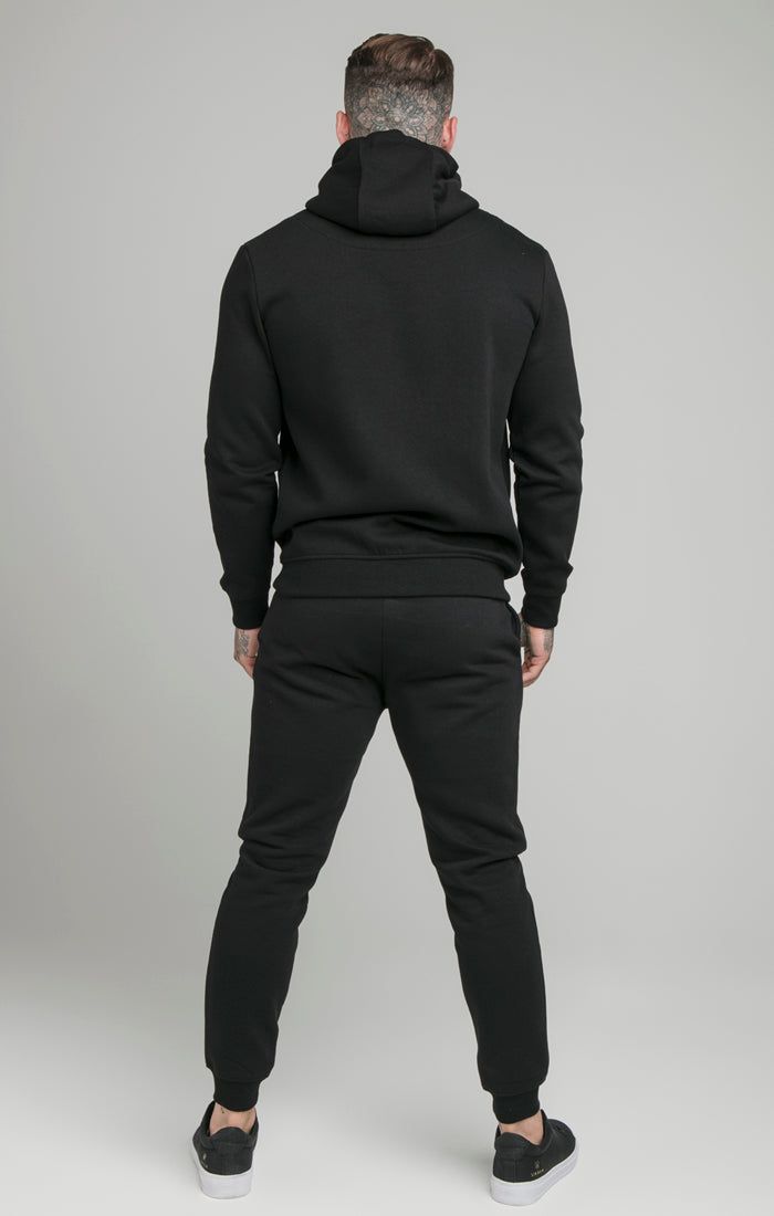 Black Zip Through Funnel Neck Hoodie sold by Siksilk product image thumbnail 5