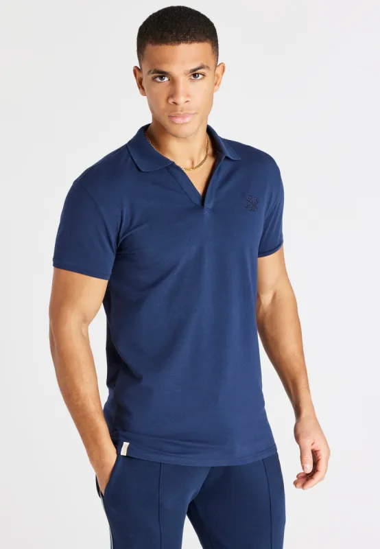 Navy Smart Polo Shirt made by Siksilk