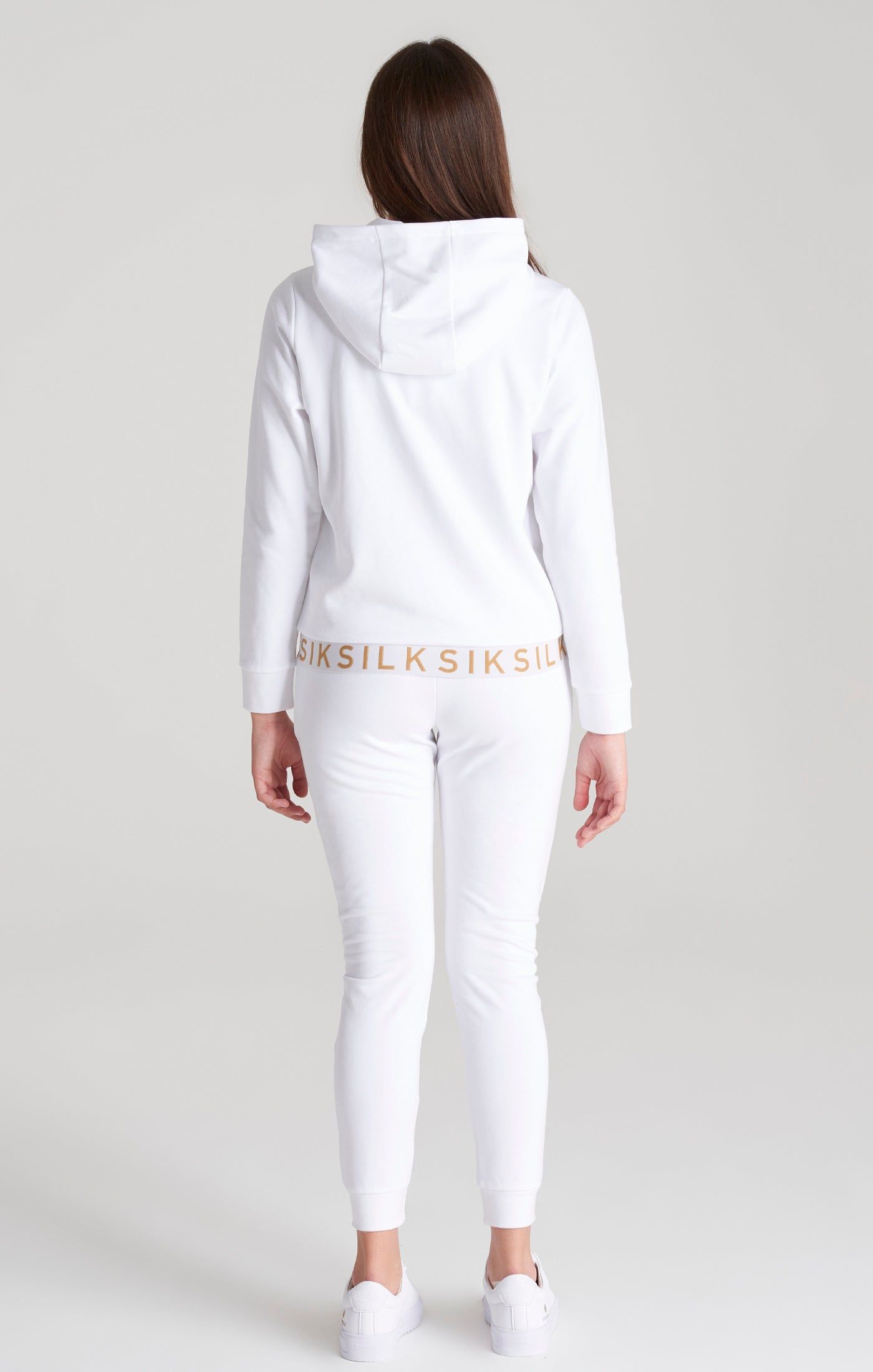 Girls White Taped Overhead Hoodie sold by Siksilk product image thumbnail 6