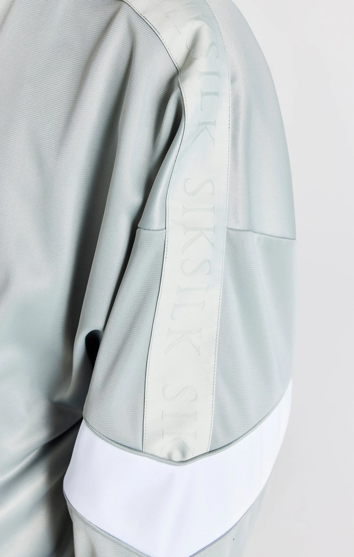 Grey Tape Zip Thru Track Jacket sold by Siksilk product image thumbnail 3
