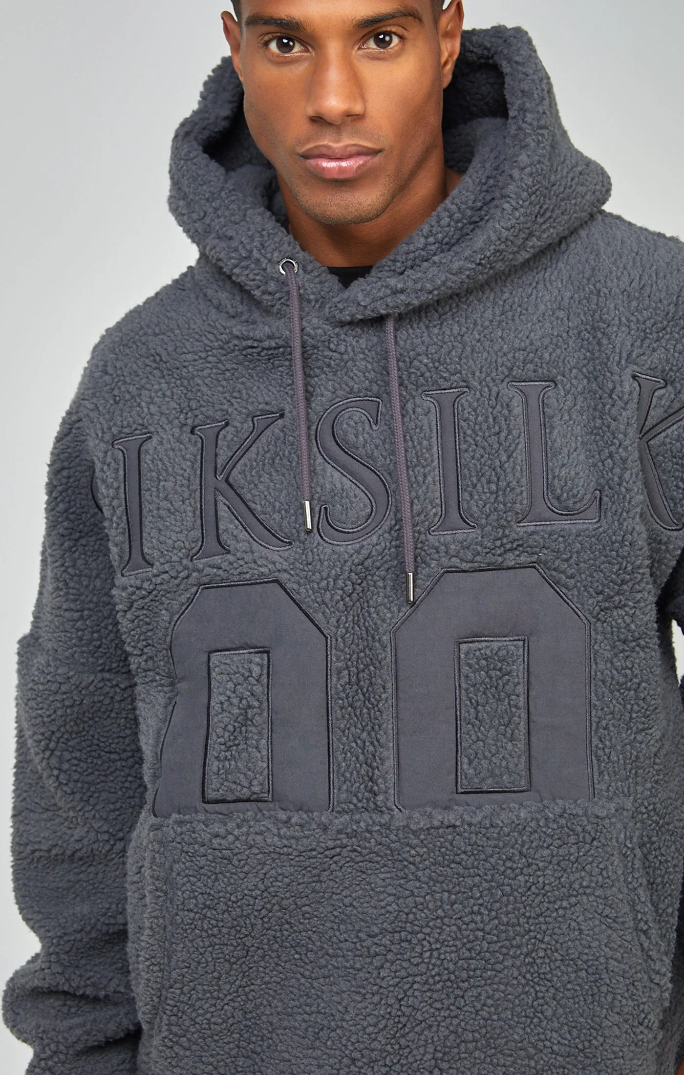 Charcoal Borg 89 Applique Overhead Hoodie sold by Siksilk product image thumbnail 2