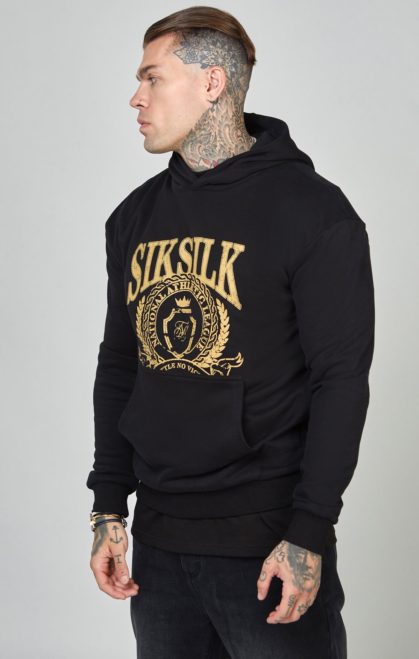 Oversized Crest Logo Hoodie sold by Siksilk product image thumbnail 4