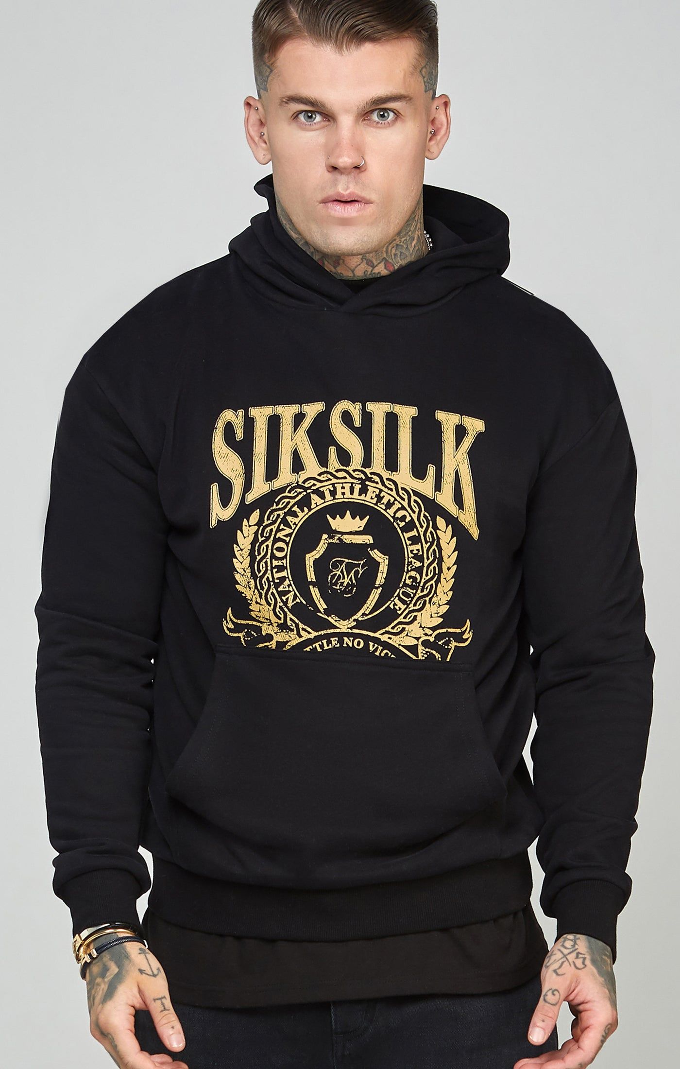 Oversized Crest Logo Hoodie sold by Siksilk