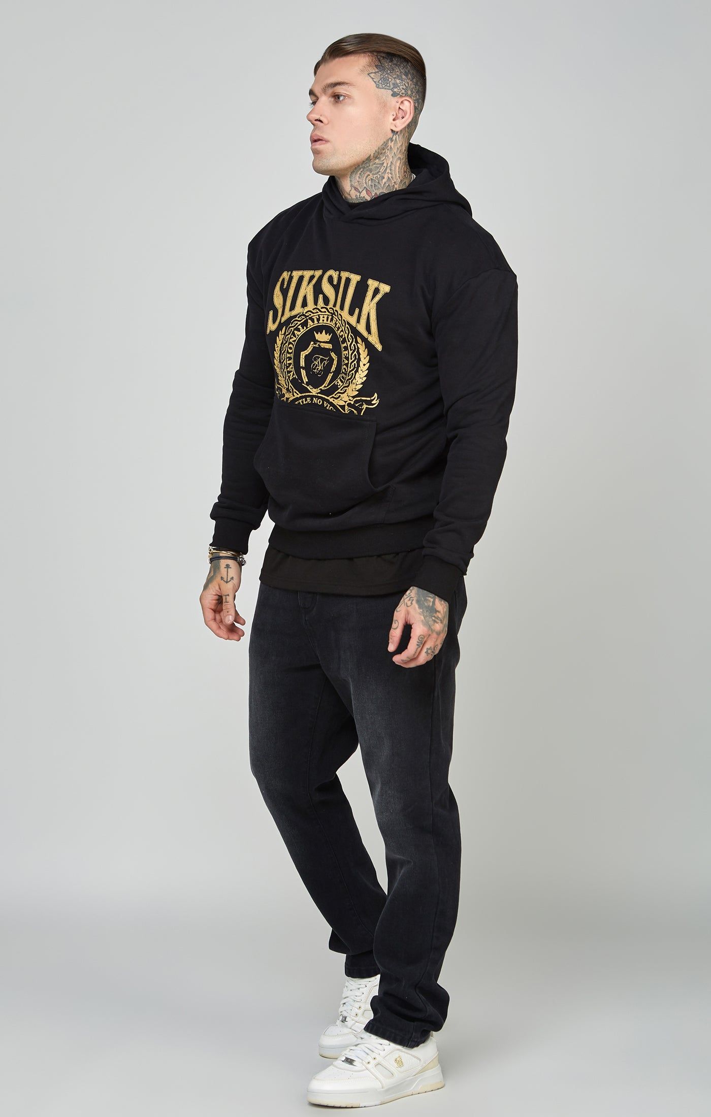 Oversized Crest Logo Hoodie sold by Siksilk product image thumbnail 3