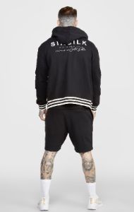 Black Back Logo Zip-Thru Hoodie sold by Siksilk