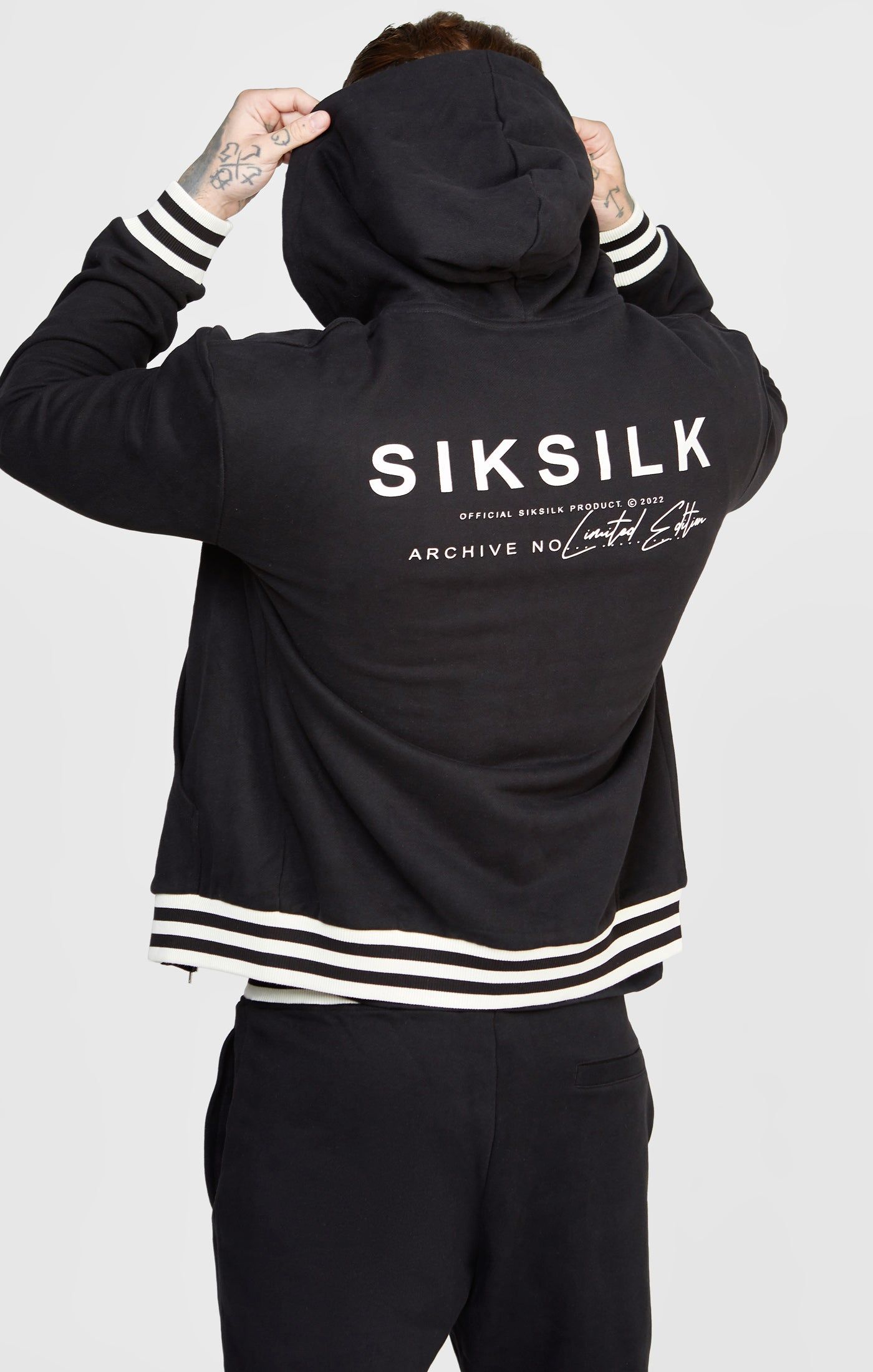 Black Back Logo Zip-Thru Hoodie sold by Siksilk product image thumbnail 6