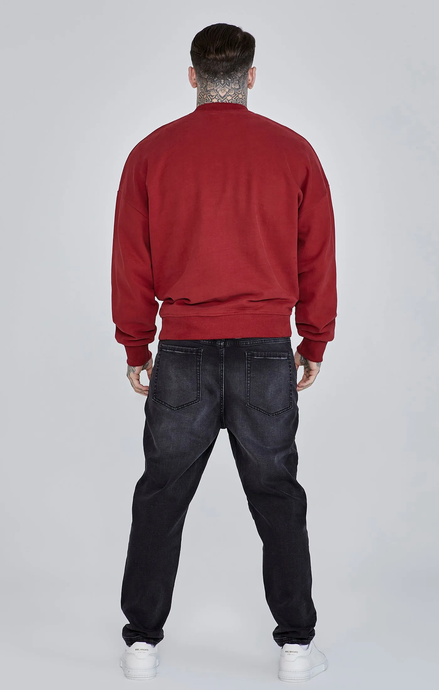 Burgundy Logo Sweater sold by Siksilk product image thumbnail 5