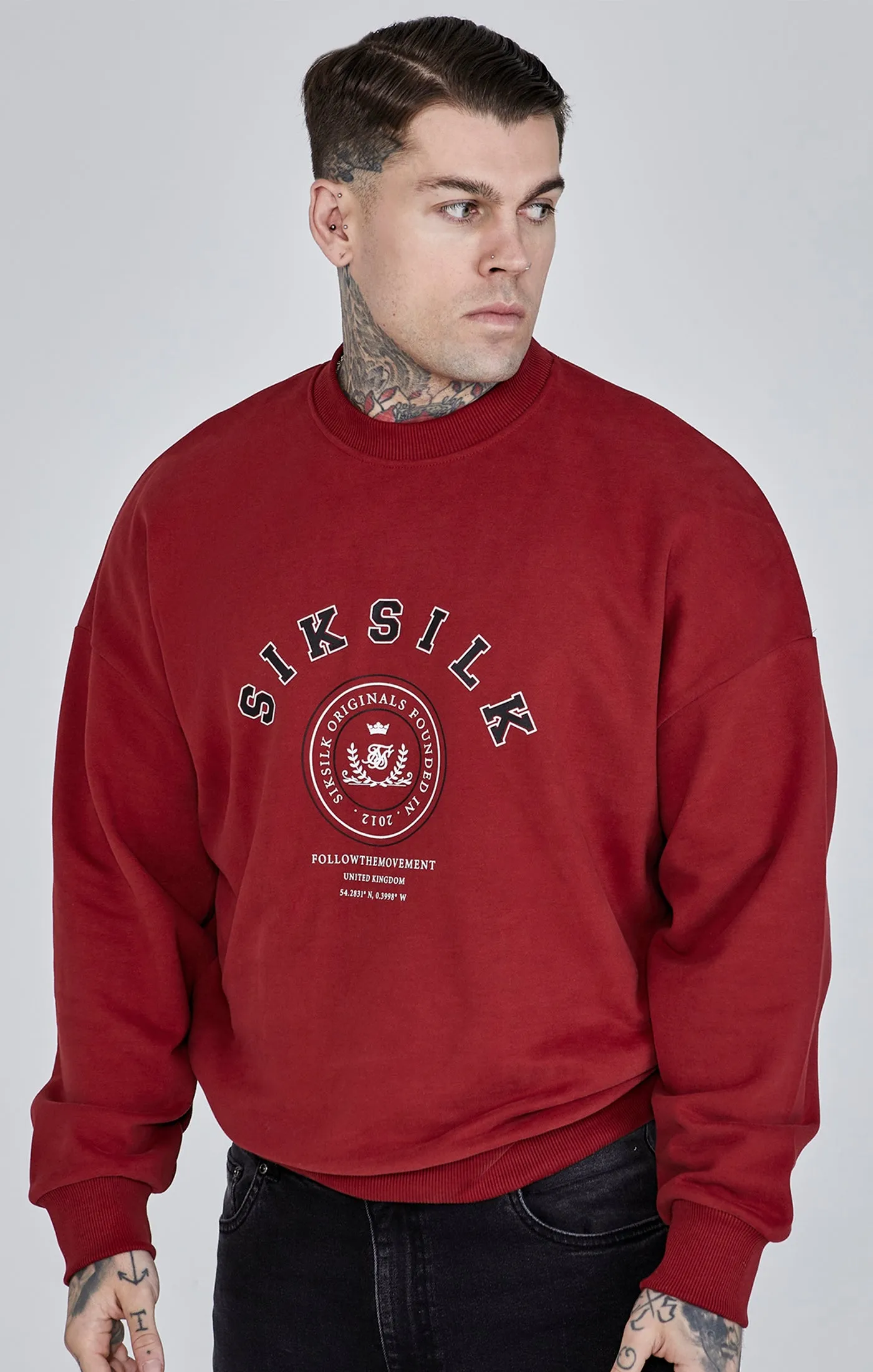 Burgundy Logo Sweater sold by Siksilk